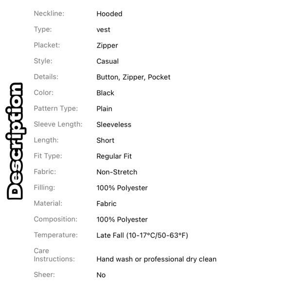 💕 NWOT Sleeveless & Hooded PufferJacket 💕 - Picture 8 of 11